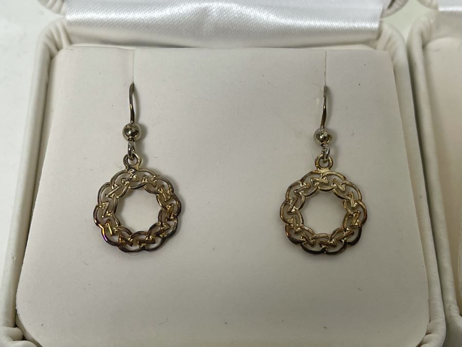 Irish Sterling Silver Pendant Necklace And Matching Earrings Set [Photo 4]