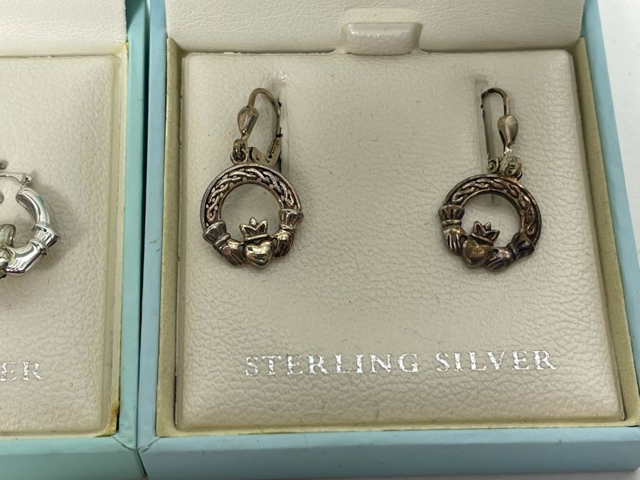 Irish Sterling Silver Pair Of Earrings [Photo 4]