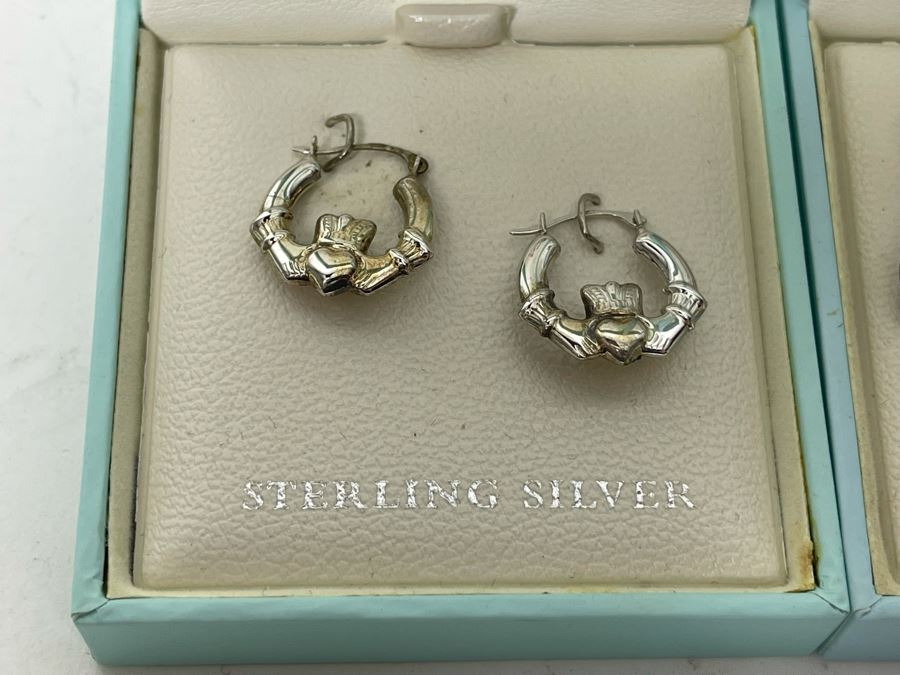 Irish Sterling Silver Pair Of Earrings [Photo 3]