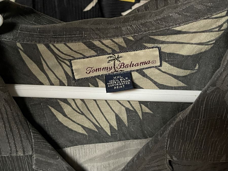 Collection Of 25 Hawaiian Button Up Shirts From Reyn Spooner And Tommy Bahama Mainly Size XL, Some L And XXL - Includes Chrome Clothing Rack [Photo 21]