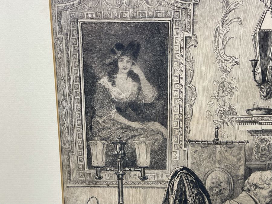 Antique 1897 Etching Hand Signed By W Dendy Sadler And William Henry Boucher Title 'The End Of The Skein' 19.5 X 16 Framed 30 X 27 [Photo 9]