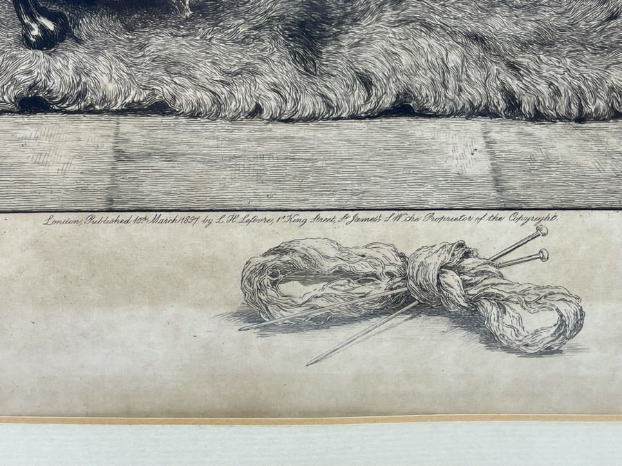 Antique 1897 Etching Hand Signed By W Dendy Sadler And William Henry Boucher Title 'The End Of The Skein' 19.5 X 16 Framed 30 X 27 [Photo 15]