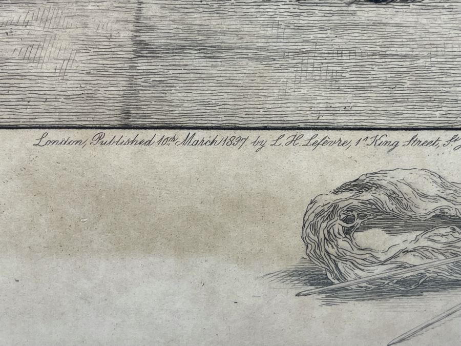 Antique 1897 Etching Hand Signed By W Dendy Sadler And William Henry Boucher Title 'The End Of The Skein' 19.5 X 16 Framed 30 X 27 [Photo 16]