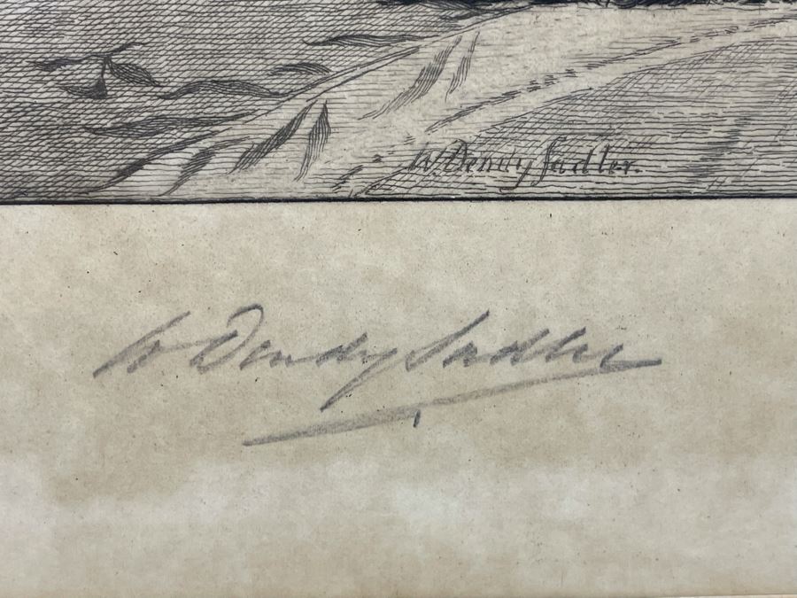 Antique 1897 Etching Hand Signed By W Dendy Sadler And William Henry Boucher Title 'The End Of The Skein' 19.5 X 16 Framed 30 X 27 [Photo 13]