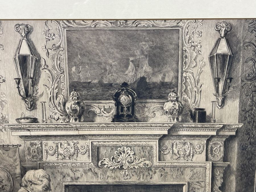 Antique 1897 Etching Hand Signed By W Dendy Sadler And William Henry Boucher Title 'The End Of The Skein' 19.5 X 16 Framed 30 X 27 [Photo 8]