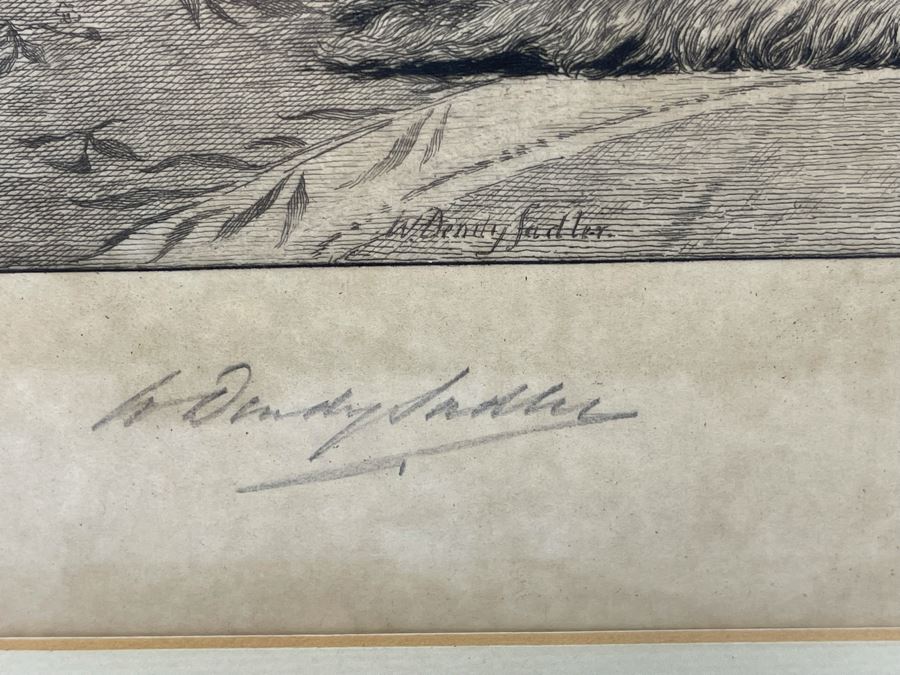 Antique 1897 Etching Hand Signed By W Dendy Sadler And William Henry Boucher Title 'The End Of The Skein' 19.5 X 16 Framed 30 X 27 [Photo 11]