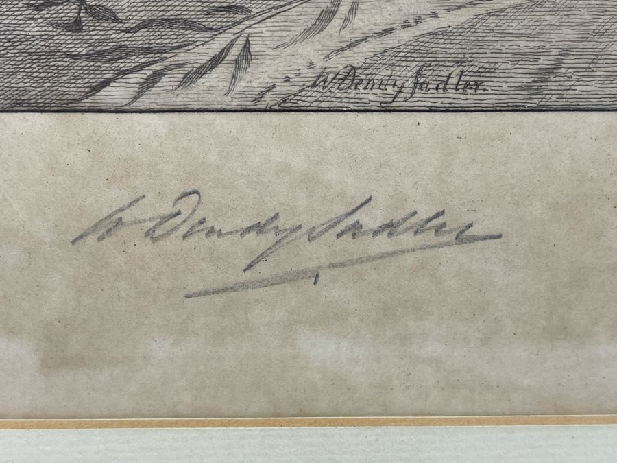 Antique 1897 Etching Hand Signed By W Dendy Sadler And William Henry Boucher Title 'The End Of The Skein' 19.5 X 16 Framed 30 X 27 [Photo 12]