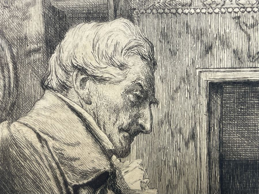 Antique 1897 Etching Hand Signed By W Dendy Sadler And William Henry Boucher Title 'The End Of The Skein' 19.5 X 16 Framed 30 X 27 [Photo 19]