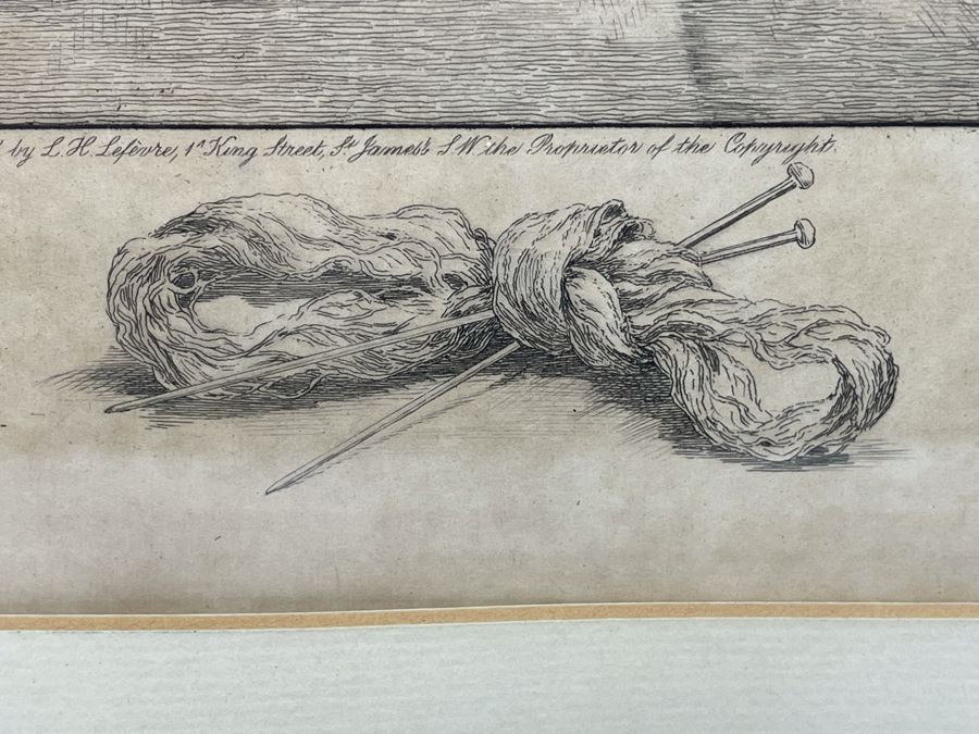 Antique 1897 Etching Hand Signed By W Dendy Sadler And William Henry Boucher Title 'The End Of The Skein' 19.5 X 16 Framed 30 X 27 [Photo 18]