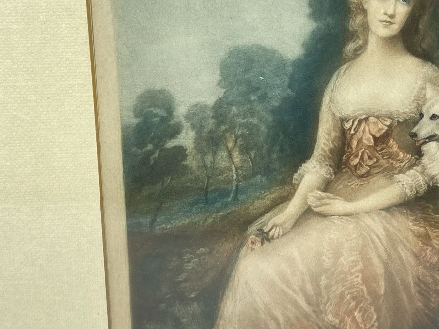 Antique 1901 Engraving Titled 'Mrs. Mary Robinson' ('Peridita') Hand Signed By Samuel Arlent Edwards 6.5 X 15 Framed 13 X 22 [Photo 5]