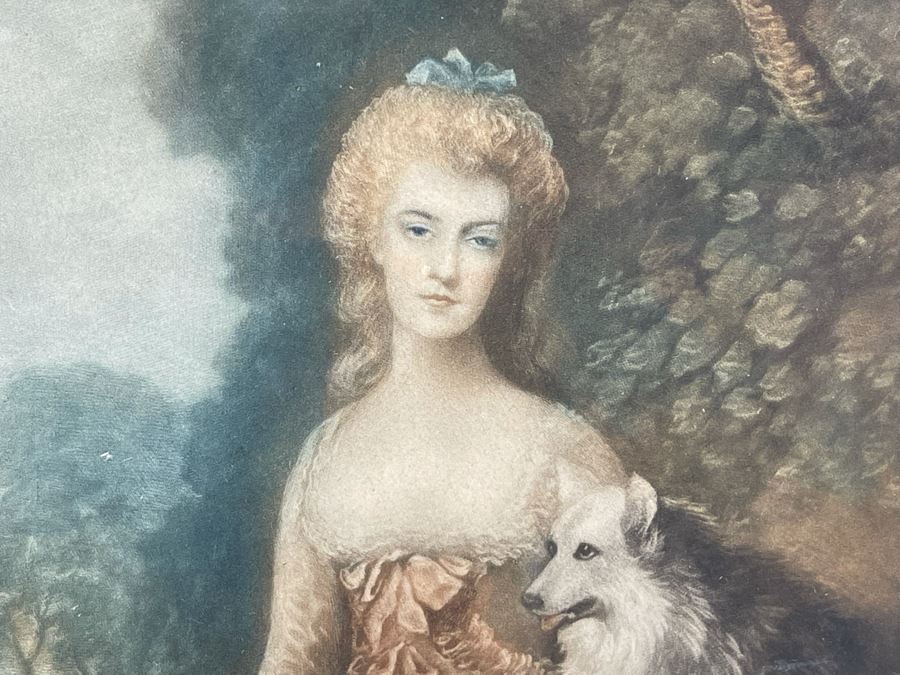 Antique 1901 Engraving Titled 'Mrs. Mary Robinson' ('Peridita') Hand Signed By Samuel Arlent Edwards 6.5 X 15 Framed 13 X 22 [Photo 12]