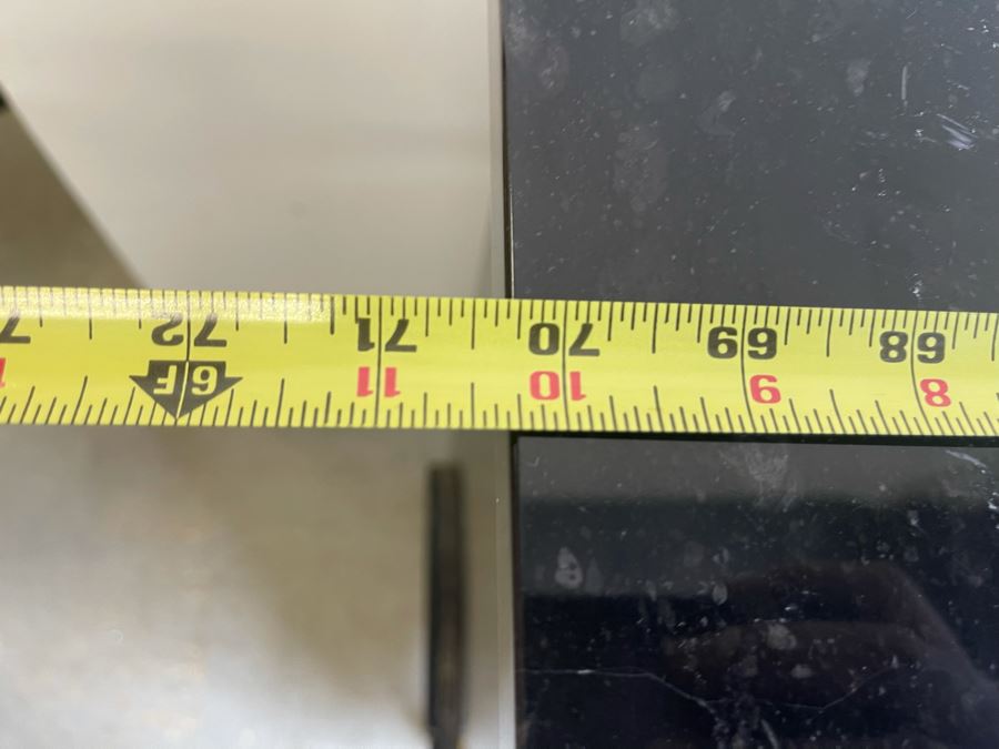 Impressive Antique French Ebony Breakfront Credenza Cabinet With Sevres Plaque, Ormolu Applied Decorations And Black Marble Top 70W X 17D X 43.5H [Photo 25]