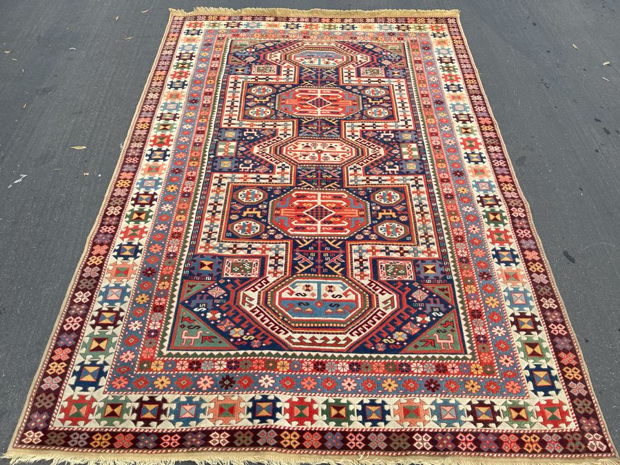 Impressive Hand Knotted Colorful Wool Tribal Geometric Persian Area Rug 98 X 65.5 [Photo 2]