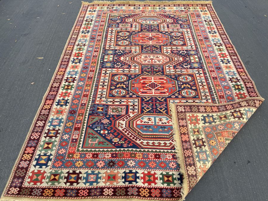 Impressive Hand Knotted Colorful Wool Tribal Geometric Persian Area Rug 98 X 65.5 [Photo 9]