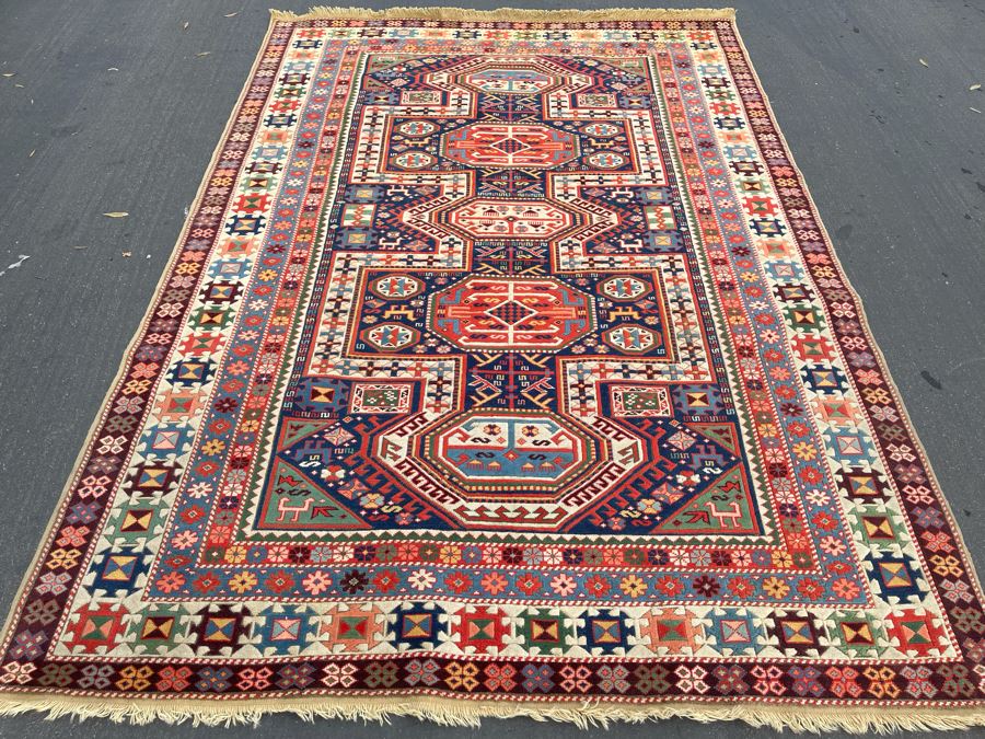 Impressive Hand Knotted Colorful Wool Tribal Geometric Persian Area Rug 98 X 65.5 [Photo 3]