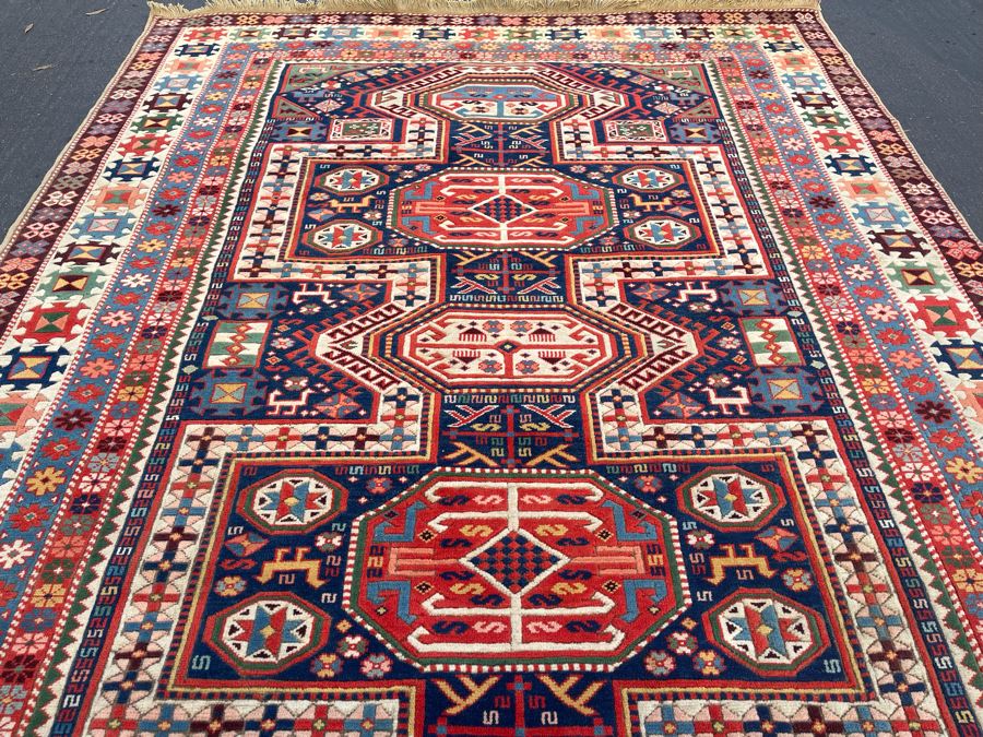 Impressive Hand Knotted Colorful Wool Tribal Geometric Persian Area Rug 98 X 65.5 [Photo 7]