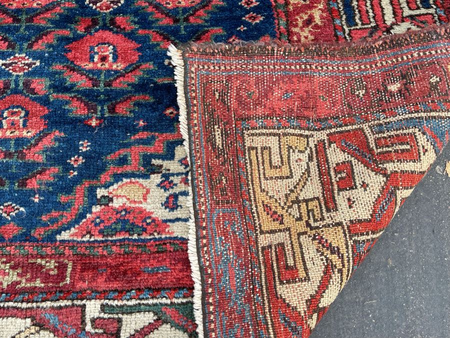 Signed Hand Knotted Wool Persian Area Rug 93 X 47 [Photo 15]