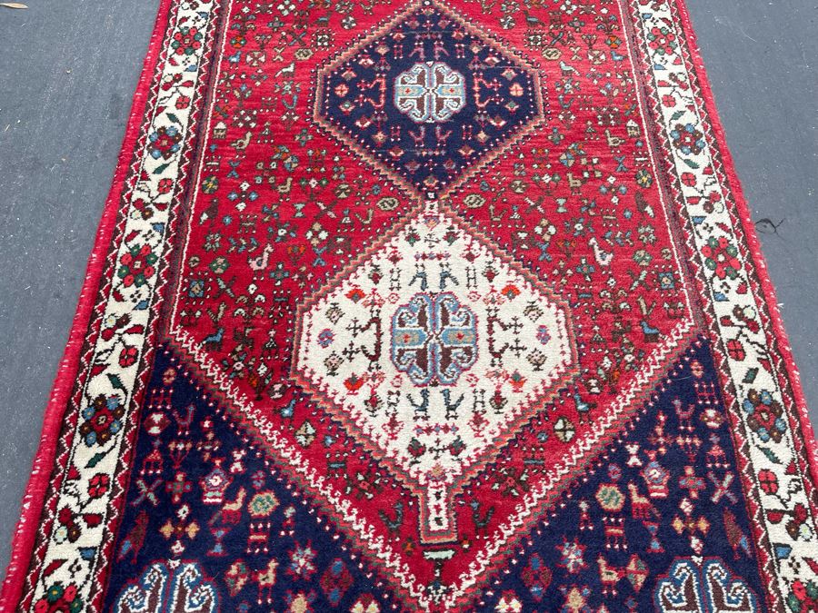 Vintage Hand Knotted Wool Persian Runner Rug 39W X 117L [Photo 6]