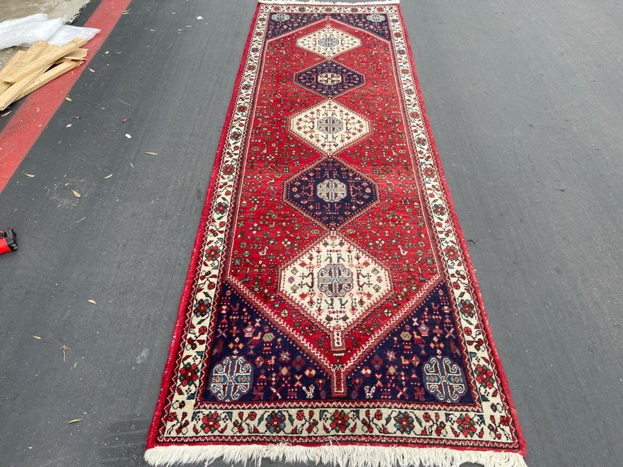 Vintage Hand Knotted Wool Persian Runner Rug 39W X 117L [Photo 3]