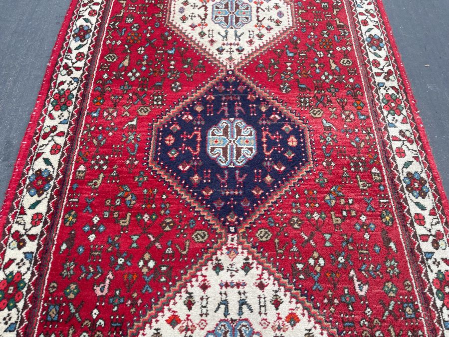 Vintage Hand Knotted Wool Persian Runner Rug 39W X 117L [Photo 8]