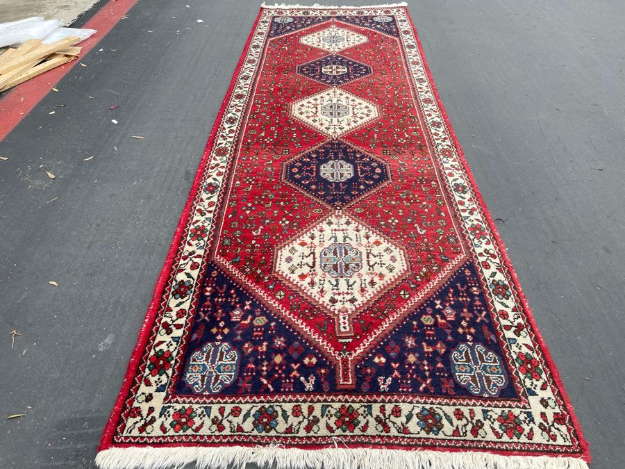 Vintage Hand Knotted Wool Persian Runner Rug 39W X 117L [Photo 4]