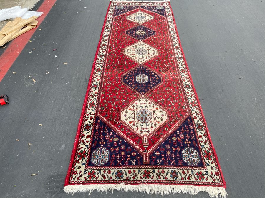 Vintage Hand Knotted Wool Persian Runner Rug 39W X 117L [Photo 2]