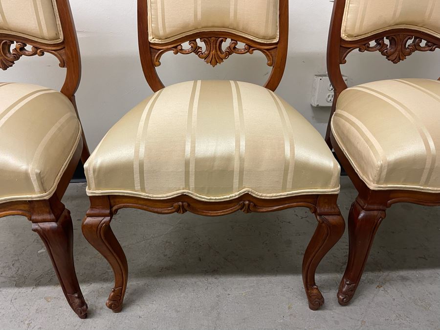 (3) Antique Upholstered Chairs 16.5 Seat Height [Photo 13]