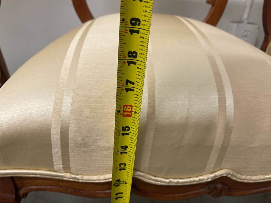 (3) Antique Upholstered Chairs 16.5 Seat Height [Photo 14]