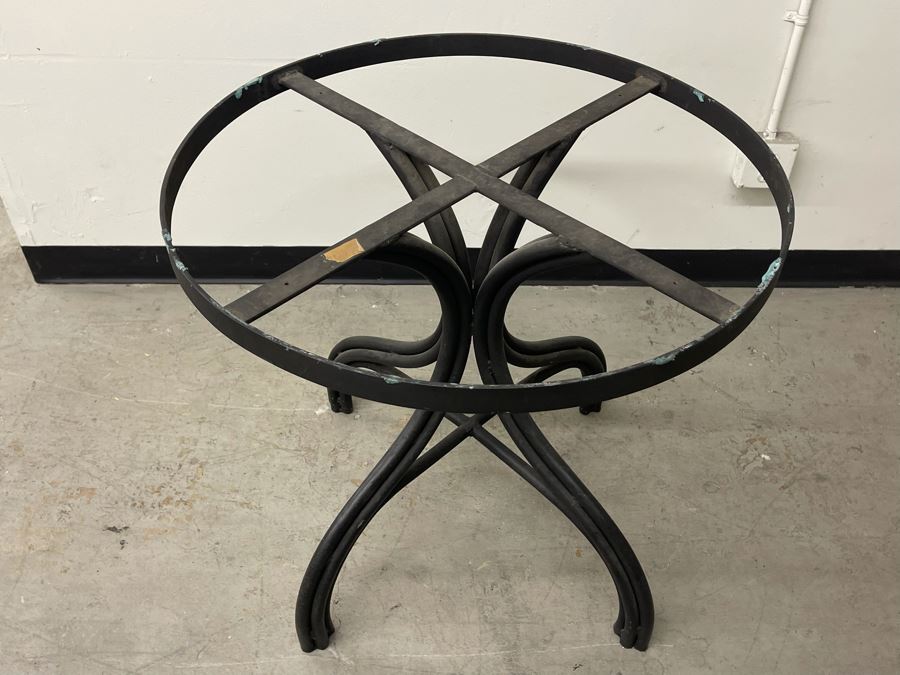 Impressive Stone Art Table With Metal Base 43R X 28H [Photo 18]