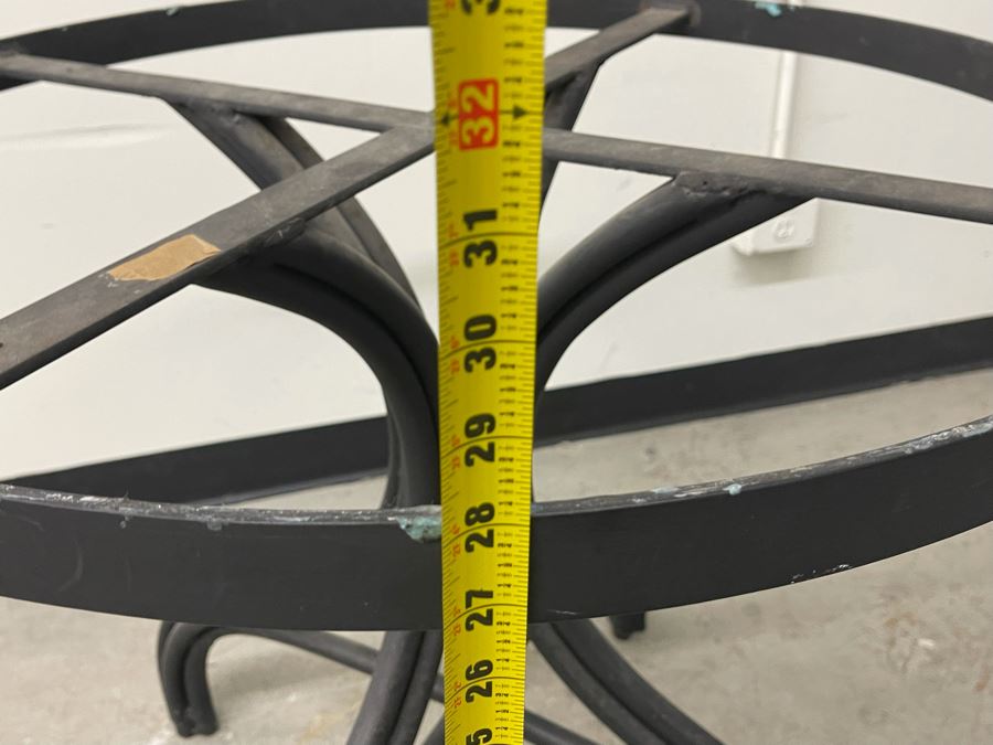 Impressive Stone Art Table With Metal Base 43R X 28H [Photo 17]