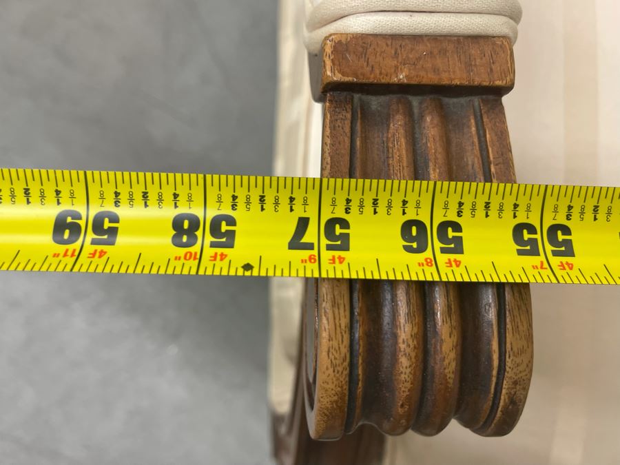 Vintage Cane Back Wooden Loveseat Sofa 57W X 30D X 30H [Photo 10]