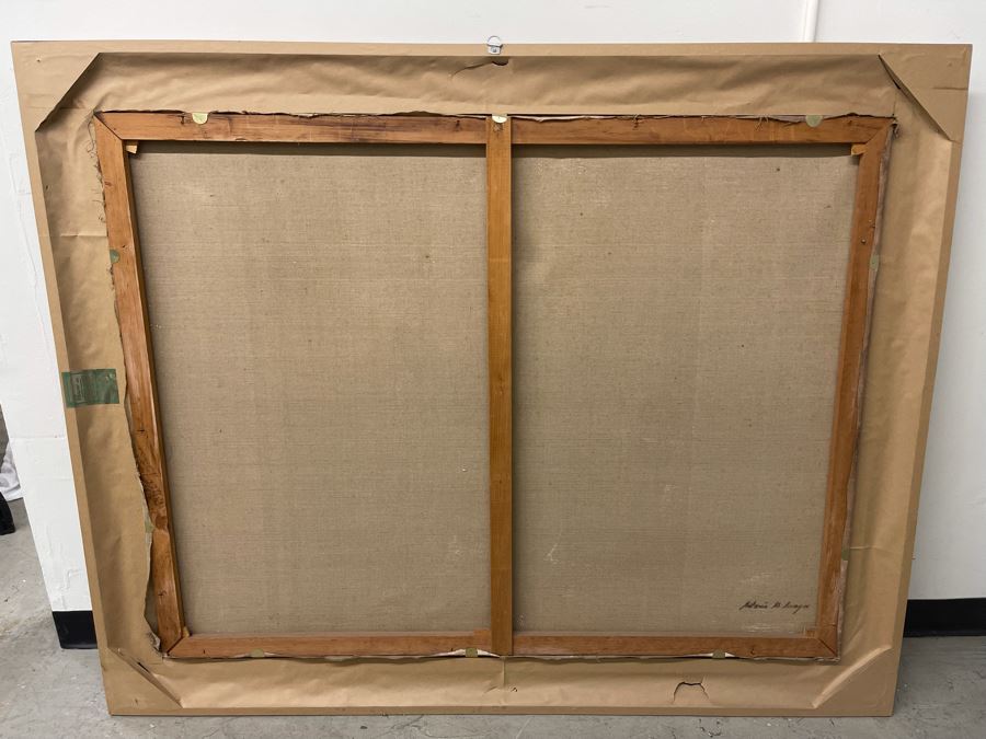 Original Painting By Antonio M. Amaya, Madrid Spain Based On 'The Fable Of Arachne, or The Spinners' By Diego Velazquez 55 X 43 Framed 65 X 52 [Photo 14]