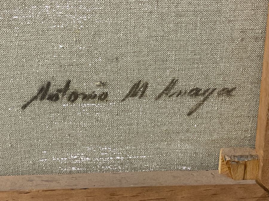 Original Painting By Antonio M. Amaya, Madrid Spain Based On 'The Fable Of Arachne, or The Spinners' By Diego Velazquez 55 X 43 Framed 65 X 52 [Photo 15]