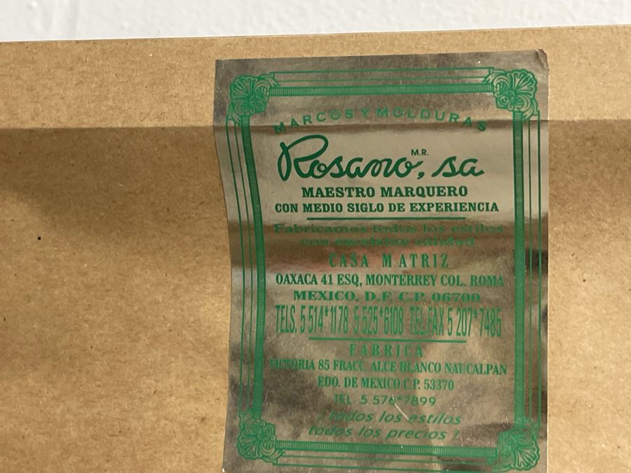 Original Painting By Antonio M. Amaya, Madrid Spain Based On 'The Fable Of Arachne, or The Spinners' By Diego Velazquez 55 X 43 Framed 65 X 52 [Photo 18]