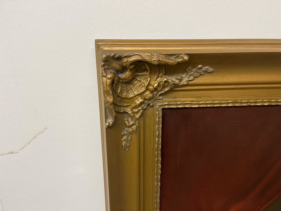 Original Painting By Antonio M. Amaya, Madrid Spain Based On 'The Fable Of Arachne, or The Spinners' By Diego Velazquez 55 X 43 Framed 65 X 52 [Photo 13]