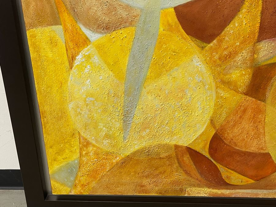 Large Abstract Artwork On Canvas Framed 59 X 39 [Photo 4]