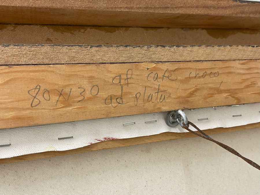 Large Abstract Artwork On Canvas Framed 59 X 39 [Photo 9]