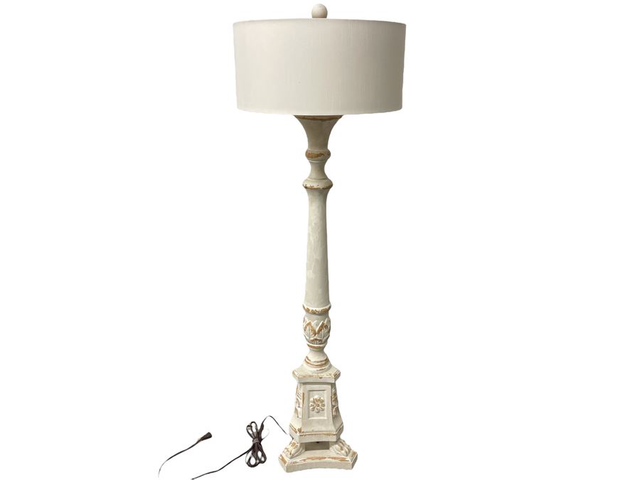 Painted Wooden Floor Lamp 63H [Photo 1]