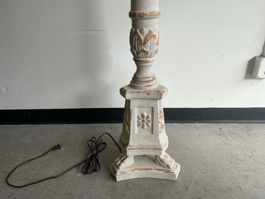 Painted Wooden Floor Lamp 63H [Photo 4]