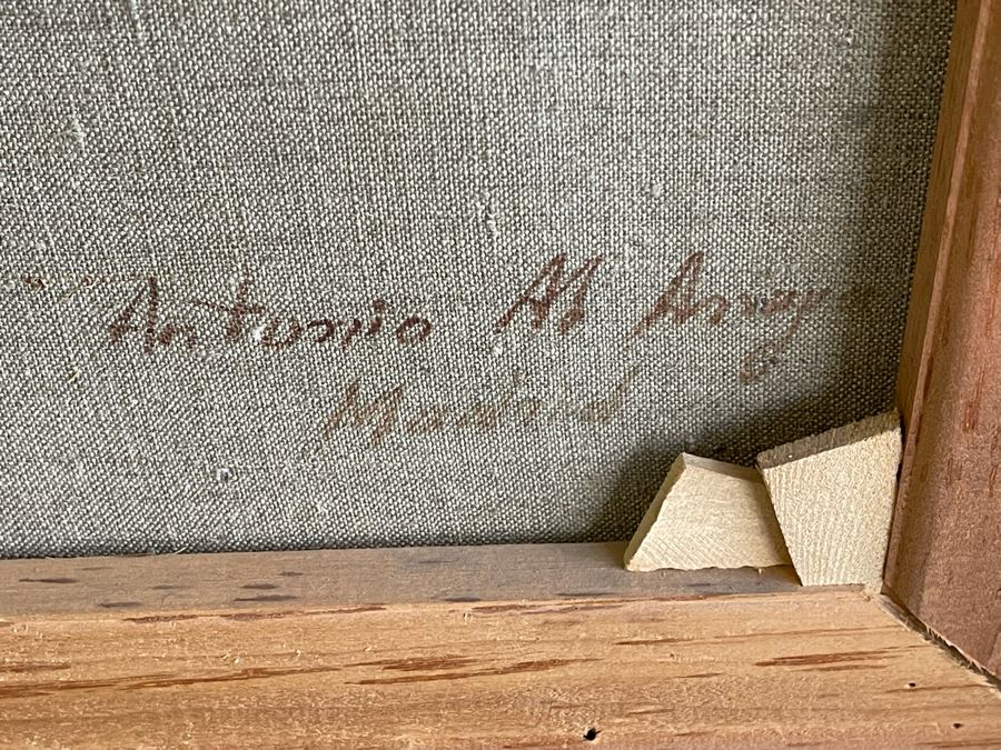 Original Painting On Canvas By Antonio M. Amaya Madrid Spain After The Painting 'The Tears Of Saint Peter' By El Greco 28 X 36 Framed 36 X 44 [Photo 11]