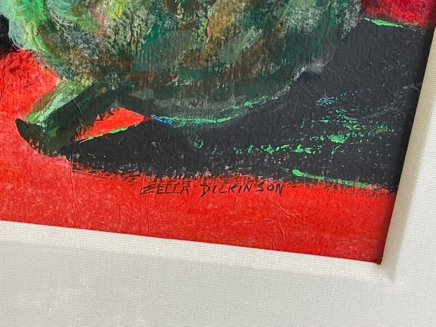 Original Painting Of Artichokes By Zella Dickinson 14 X 12 Framed 23 X 20 [Photo 7]