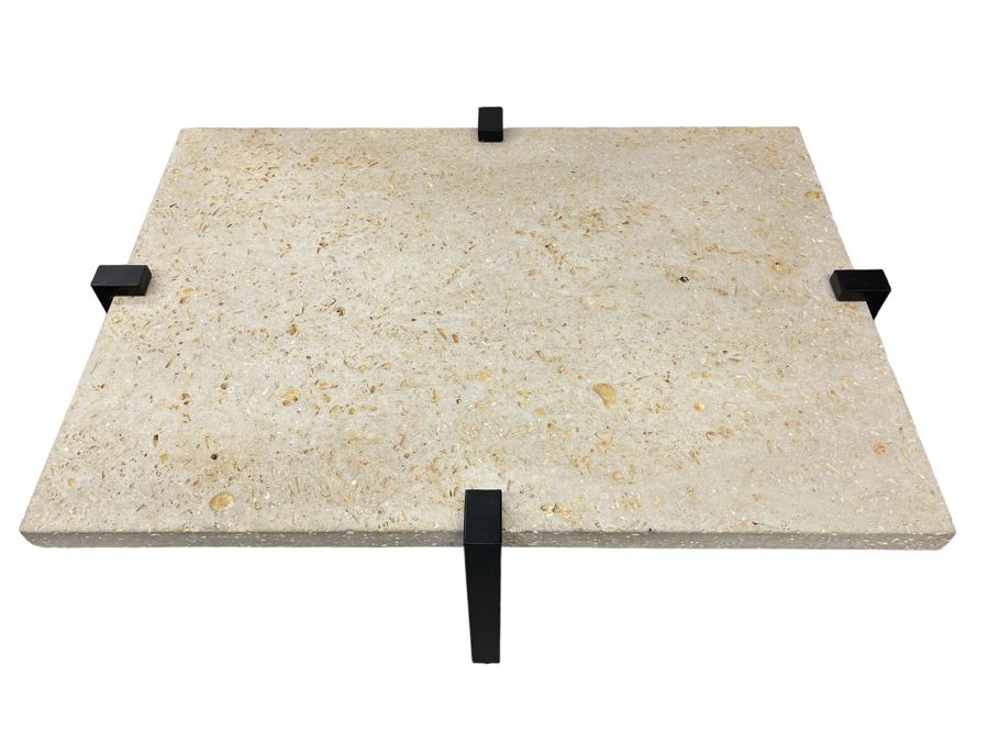 Metal Base With Concrete Top Coffee Table Possibly Kreiss Furniture 52W X 38D X 19.5H [Photo 2]