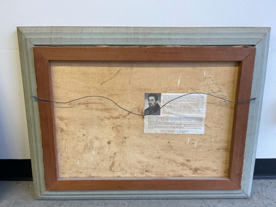 Original Vicente Besugo Portugal Impressionist Nautical Painting On Canvas 27 X 20 Framed 32 X 25 [Photo 16]