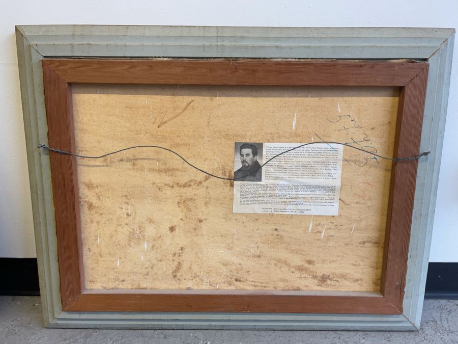 Original Vicente Besugo Portugal Impressionist Nautical Painting On Canvas 27 X 20 Framed 32 X 25 [Photo 13]