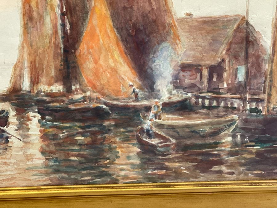 Original Watercolor Painting Signed Tenison 20.5 X 13 Framed 25 X 18 [Photo 5]