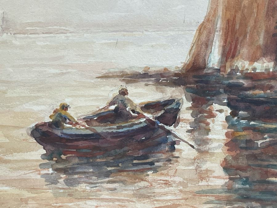 Original Watercolor Painting Signed Tenison 20.5 X 13 Framed 25 X 18 [Photo 7]