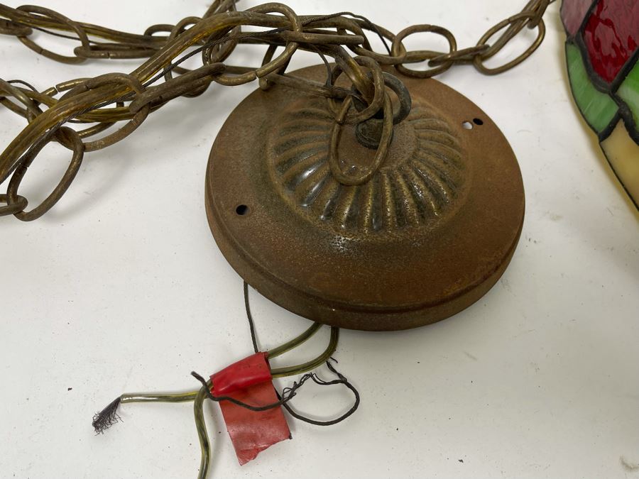 Stained Glass Hanging Light Fixture 19W X 15H [Photo 11]