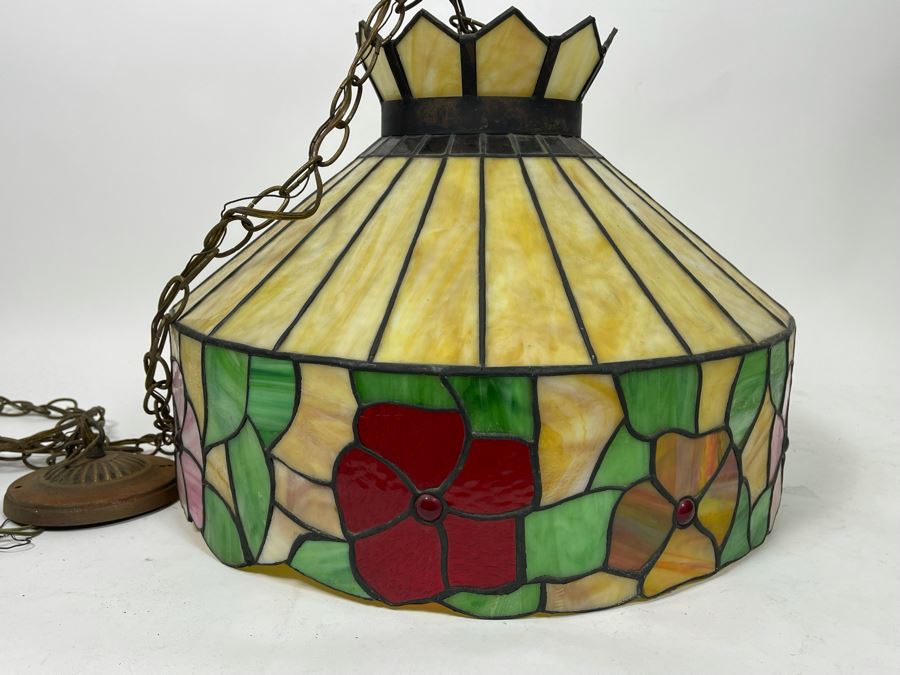 Stained Glass Hanging Light Fixture 19W X 15H [Photo 4]