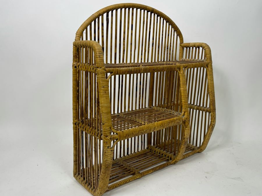 Rattan Wall Shelf 18.5W X 7D X 21H [Photo 4]