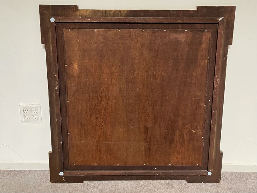 Black & Gold Wooden Wall Mirror 40 X 40 [Photo 6]